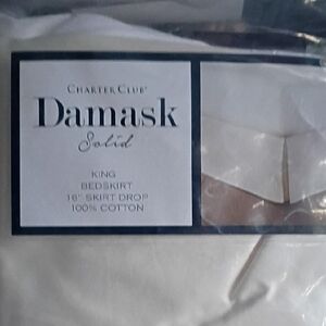 Charter Club Cream Damask Bedskirt